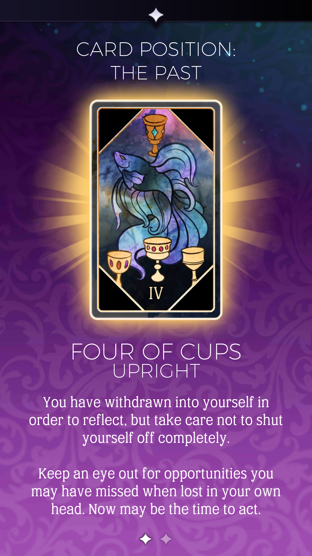 the arcana four of cups